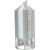1/64 Smooth Wall Multi-Purpose Silver 4100 Bushel Bin, 3D Printed