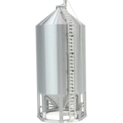 1/64 Smooth Wall Multi-Purpose Silver 4100 Bushel Bin, 3D Printed
