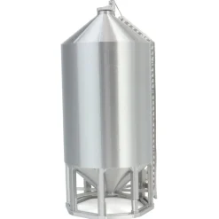 1/64 Smooth Wall Multi-Purpose Silver 4100 Bushel Bin, 3D Printed