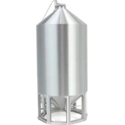 1/64 Smooth Wall Multi-Purpose Silver 4100 Bushel Bin, 3D Printed