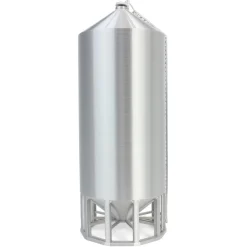 1/64 Smooth Wall Multi-Purpose Silver 10,000 Bushel Bin, 3D Printed