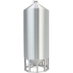 1/64 Smooth Wall Multi-Purpose Silver 10,000 Bushel Bin, 3D Printed