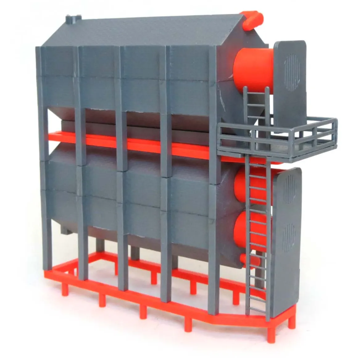 1/64 ST052 Standi Toys Stationary Grain Dryer, 2 High, Orange