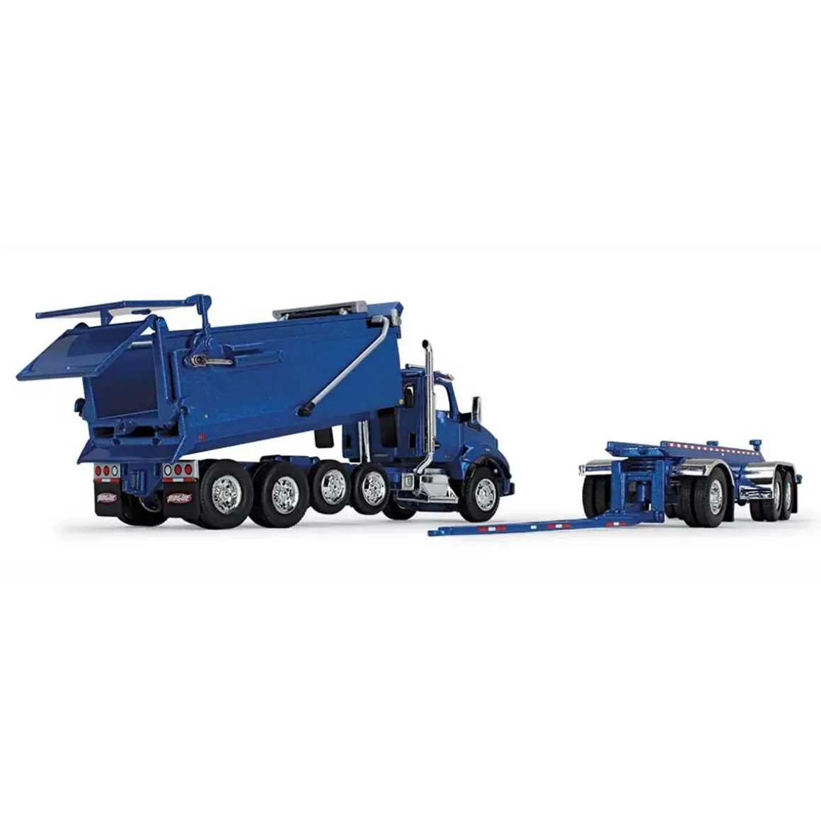 1/64 Surf Blue Kenworth T880 Rogue Dump w/ Rogue Transfer Dump Trailer, DCP by First Gear