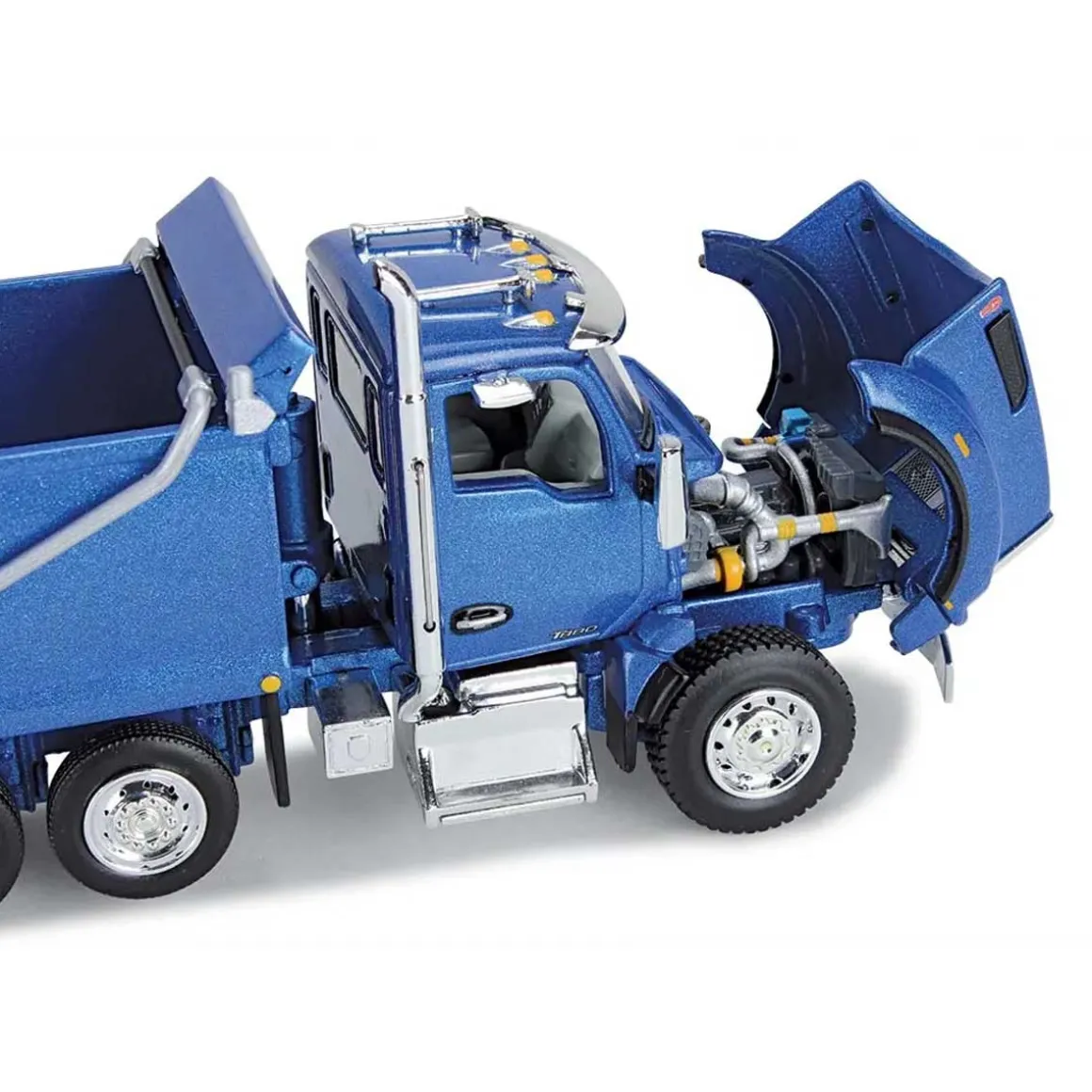 1/64 Surf Blue Kenworth T880 Rogue Dump w/ Rogue Transfer Dump Trailer, DCP by First Gear