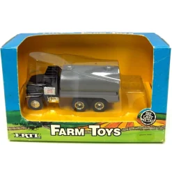 1/64 Tandem Axle Flatbed Truck with Navy Cab & Milk Tank by ERTL