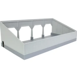 1/64 The Quad Bay 40ft x 80ft Cattle Shed, Gray/Black, 3D Printed