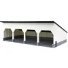 1/64 The Quad Bay 40ft x 80ft Cattle Shed, Black/White, 3D Printed