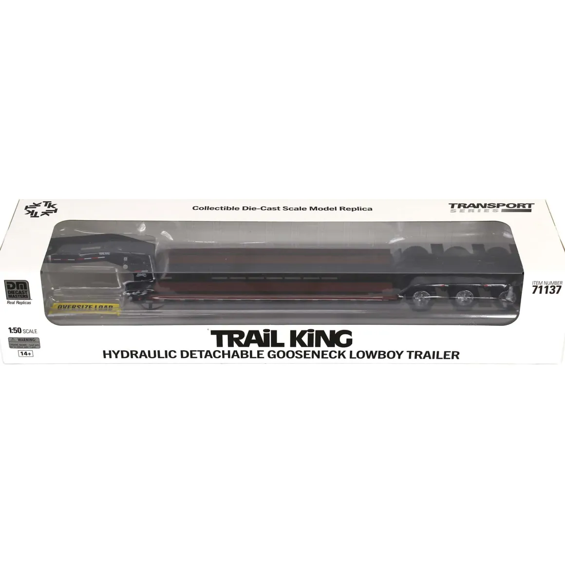 1/50 Trail King TK120 HDG Lowboy Trailer (Black Outrigger Version)