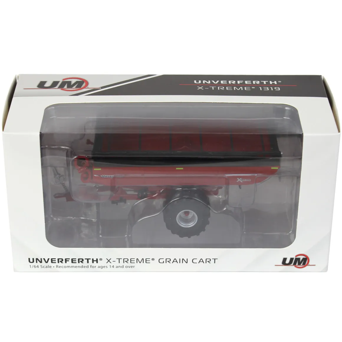 1/64 Unverferth X-Treme 1319 Grain Cart with Flotation Tires, Red