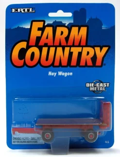 1/64 Vintage Red Hay Wagon