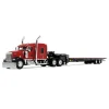1/64 Viper Red/Black Kenworth W900L with Landoll 440B-50CA Traveling Axle Trailer, DCP by First Gear