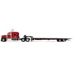 1/64 Viper Red/Black Kenworth W900L with Landoll 440B-50CA Traveling Axle Trailer, DCP by First Gear