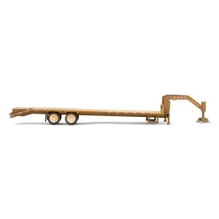 1/64 Weathered Gooseneck Trailer with Red & White Conspicuity Stripes, Hobby Exclusive