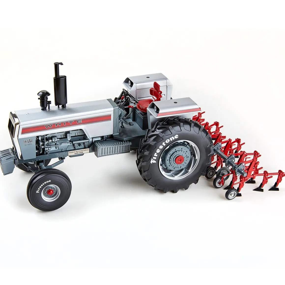 1/16 White 2-150 Diesel with 4-Row Rear Cultivator, 2025 Firestone Series