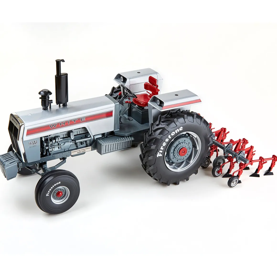 1/16 White 2-150 Diesel with 4-Row Rear Cultivator, 2025 Firestone Series