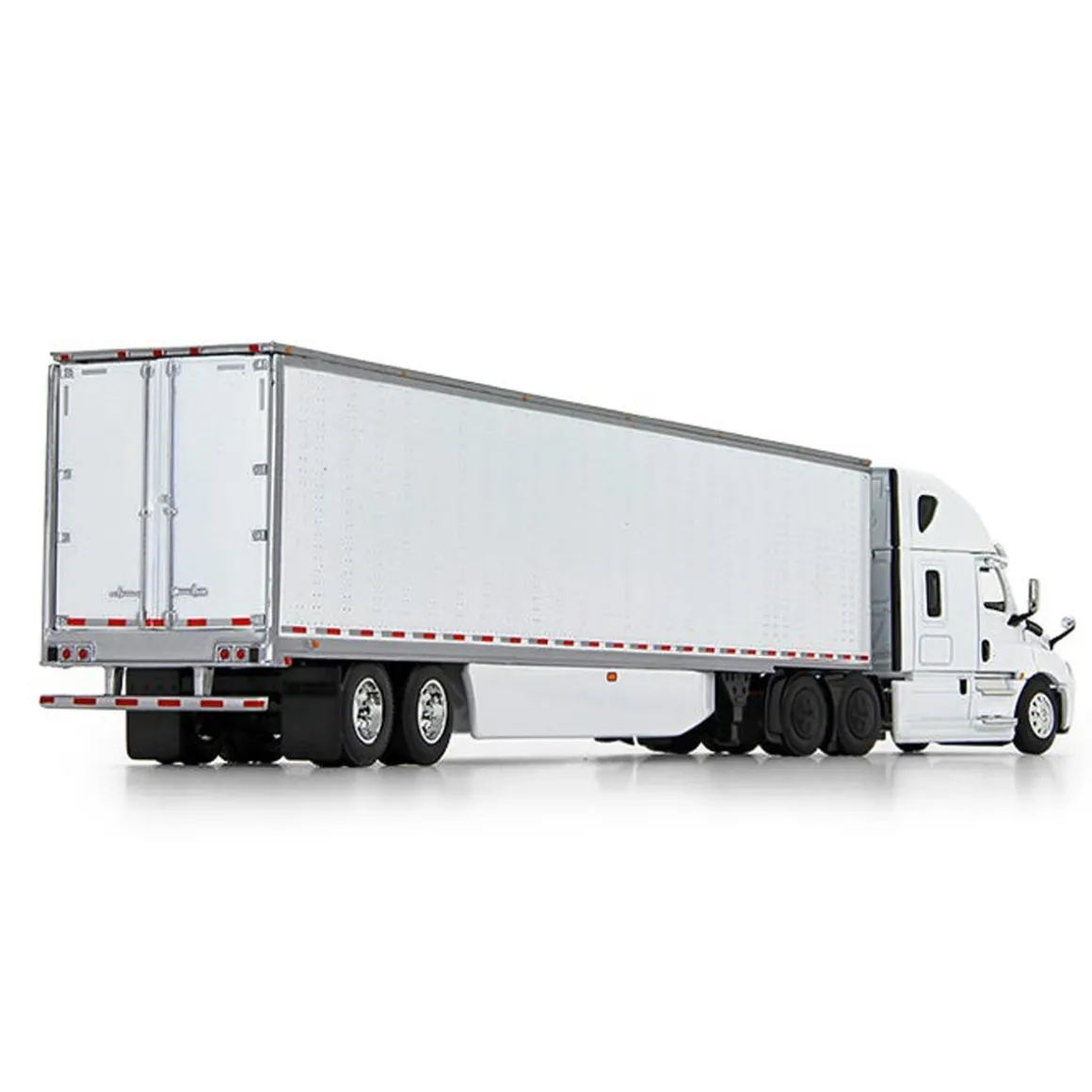 1/64 White 2018 Freightliner Cascadia Sleeper & Utility Trailer w/ Skirts, DCP by First Gear