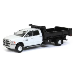 1/64 White 2018 Ram 3500 Dually with Black Dump Bed, Outback Toys Exclusive