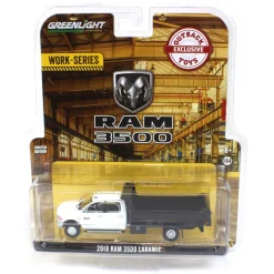1/64 White 2018 Ram 3500 Dually with Black Dump Bed, Outback Toys Exclusive