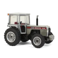 1/64 White 2-110 Wide Front with Cab, Power Assist & Red Stripe