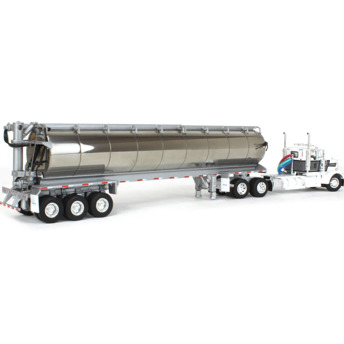 1/64 White & Gray Kenworth W900L Day Cab with Walinga Bulk Feed Tank Trailer, DCP by First Gear