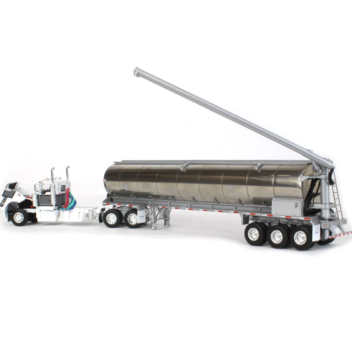 1/64 White & Gray Kenworth W900L Day Cab with Walinga Bulk Feed Tank Trailer, DCP by First Gear