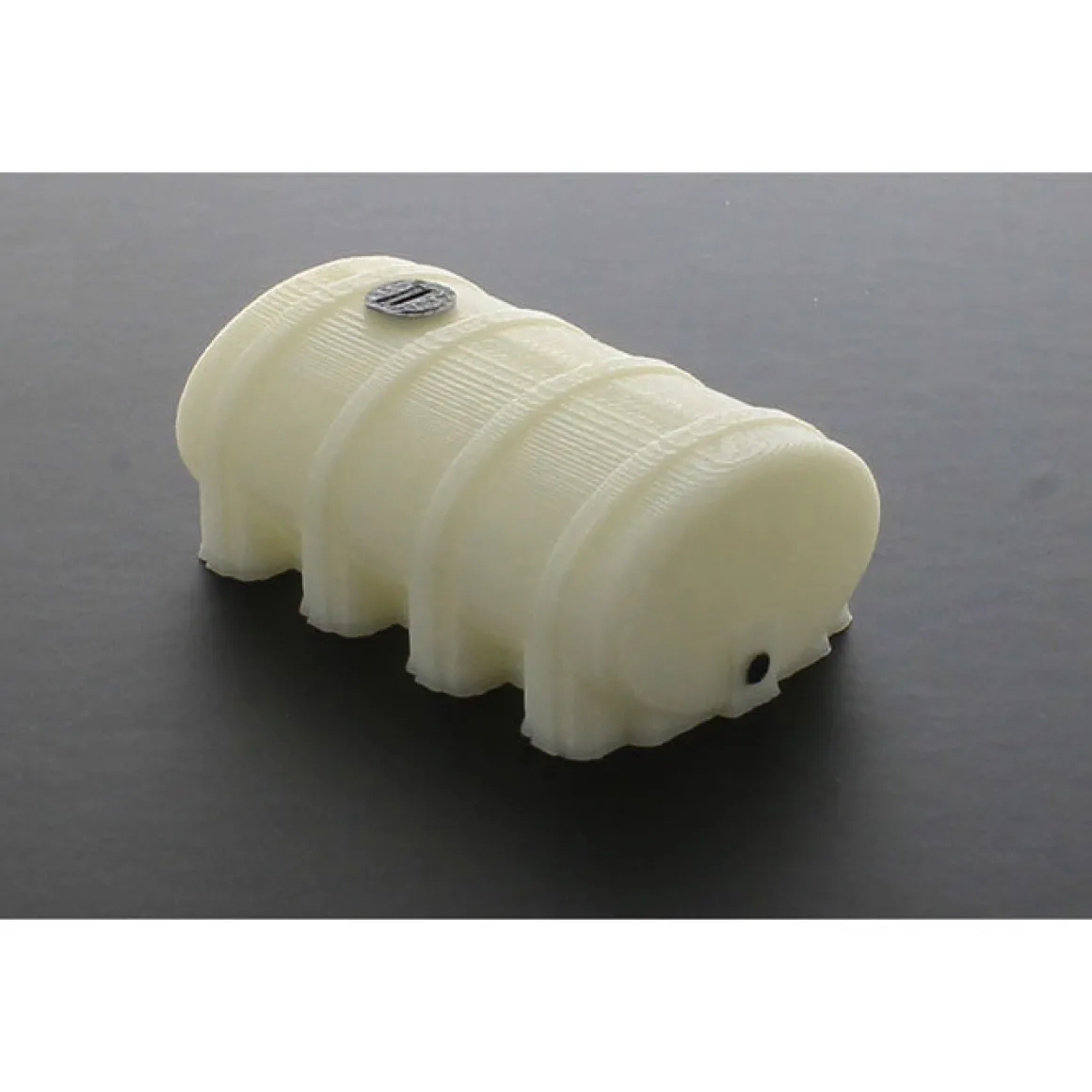1/64 White Elliptical Leg Tank, 2in Long, 3D Printed