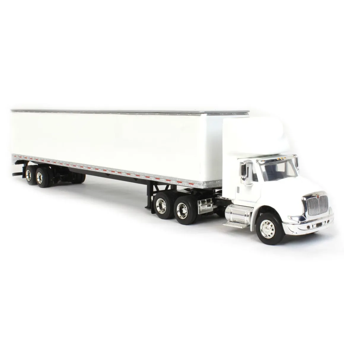 1/64 White International 8600 with Trailer with Single Rear Door