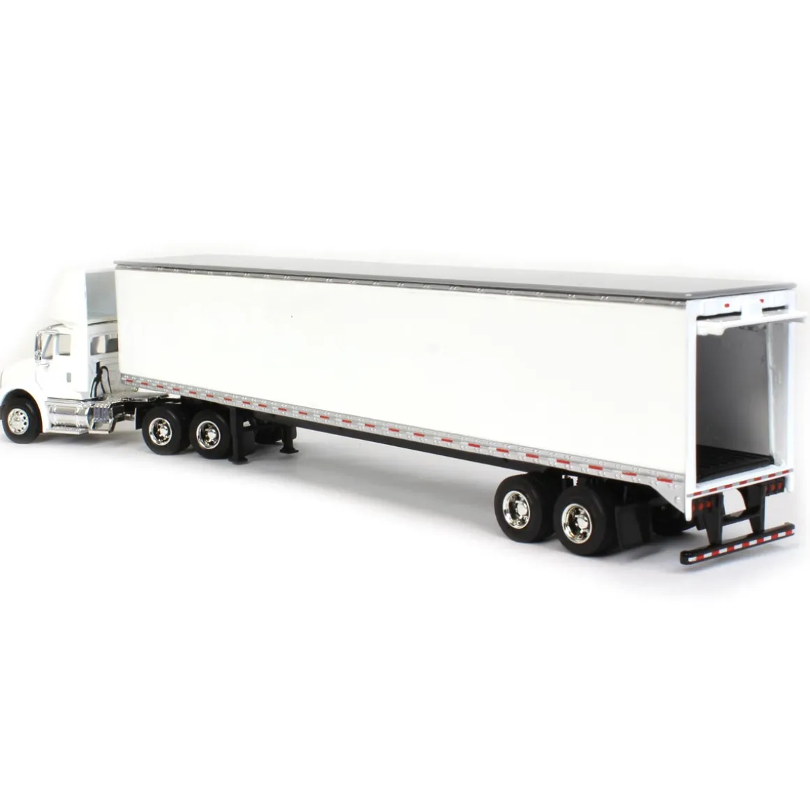 1/64 White International 8600 with Trailer with Single Rear Door