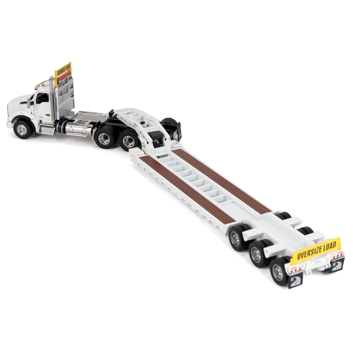 1/50 White Kenworth T880 SBFA with White Trail King TK120 HDG Lowboy Trailer