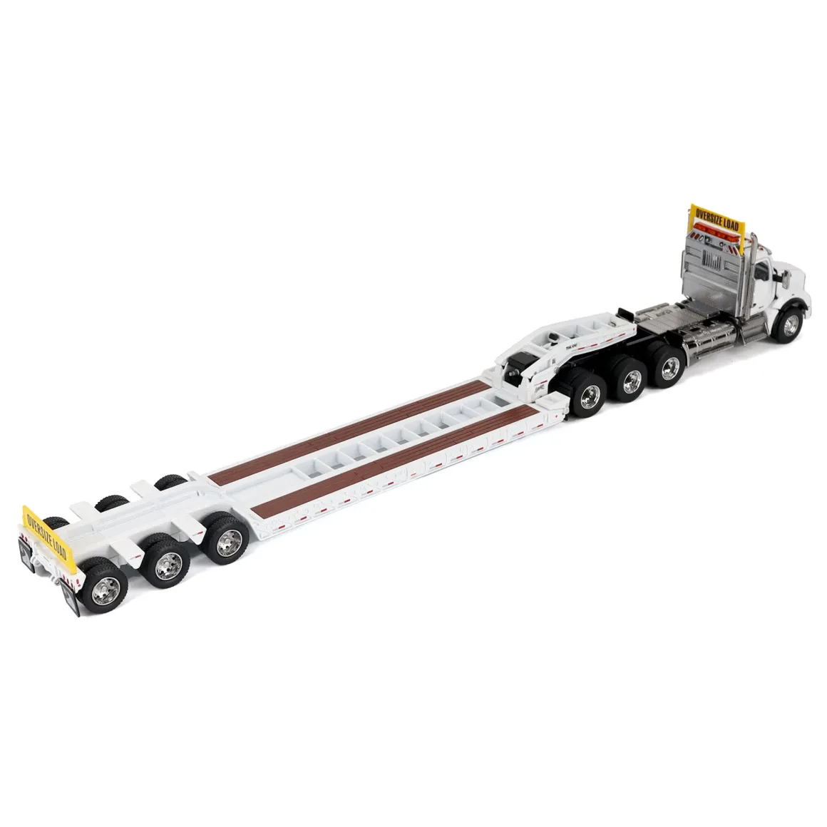 1/50 White Kenworth T880 SBFA with White Trail King TK120 HDG Lowboy Trailer