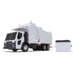 1/25 White Mack LR Garbage Truck w/ McNeilus Meridian Loader & Dumpster (Includes Lights & Sounds!)