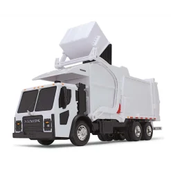 1/25 White Mack LR Garbage Truck w/ McNeilus Meridian Loader & Dumpster (Includes Lights & Sounds!)