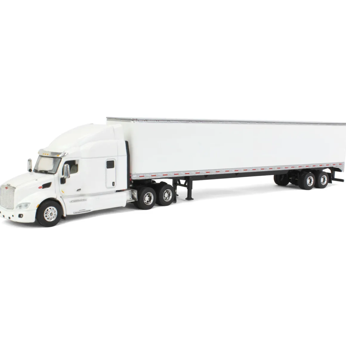 1/64 White Peterbilt 579 Sleeper & White Trailer w/ Single Rear Door by SpecCast