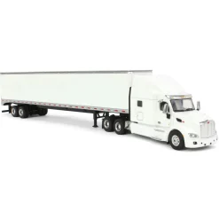 1/64 White Peterbilt 579 Sleeper & White Trailer w/ Single Rear Door by SpecCast