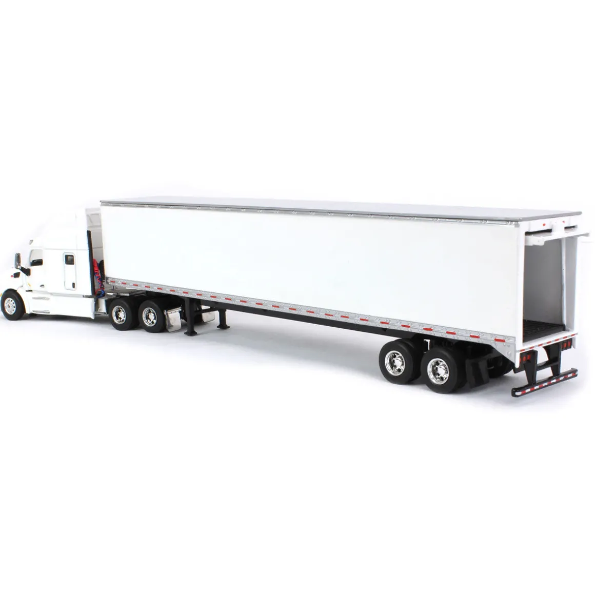 1/64 White Peterbilt 579 Sleeper & White Trailer w/ Single Rear Door by SpecCast