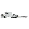 1/64 White Peterbilt 389 with Landoll 440B-50CA Traveling Axle Trailer, DCP by First Gear