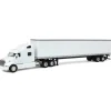 1/64 White Peterbilt 387 with Sleeper and 53' Trailer with Single Rear Door