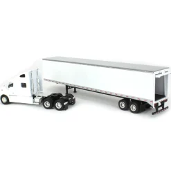 1/64 White Peterbilt 387 with Sleeper and 53' Trailer with Single Rear Door