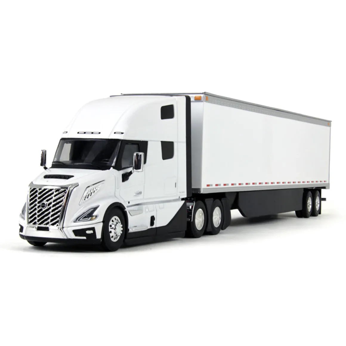 1/50 White Volvo VNL 860 with White 53ft Trailer by First Gear, Inc.