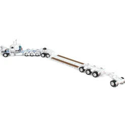1/64 White/Light Blue Peterbilt 379 with Fontaine Magnitude Lowboy, Jeep & Stinger, DCP by First Gear