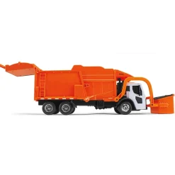 1/25 White/Orange Mack LR Garbage Truck w/ McNeilus Meridian Loader & Dumpster (Includes Lights & Sounds!)