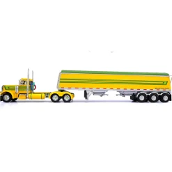 1/64 Yellow & Green Peterbilt 379 Day Cab with Lode King Grain Trailer, DCP by First Gear