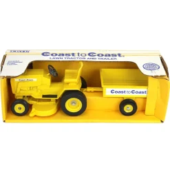 1/12 Yellow Coast to Coast Lawn Tractor and Trailer Set