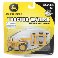 1/64 Yellow John Deere Tractor with Disc