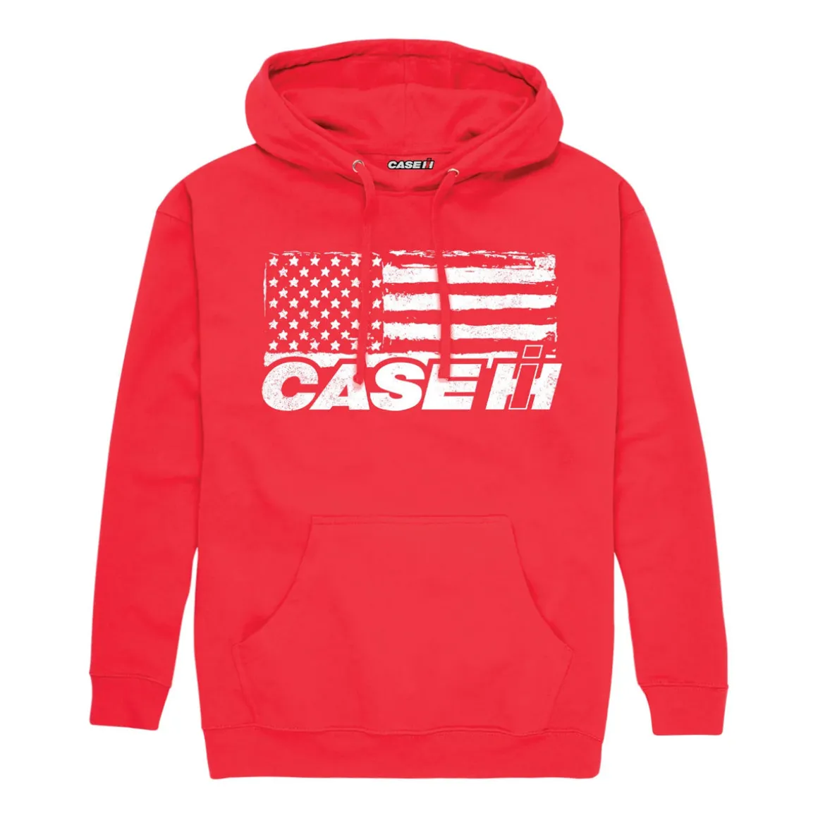 Adult Case IH Flag Red Hooded Sweatshirt