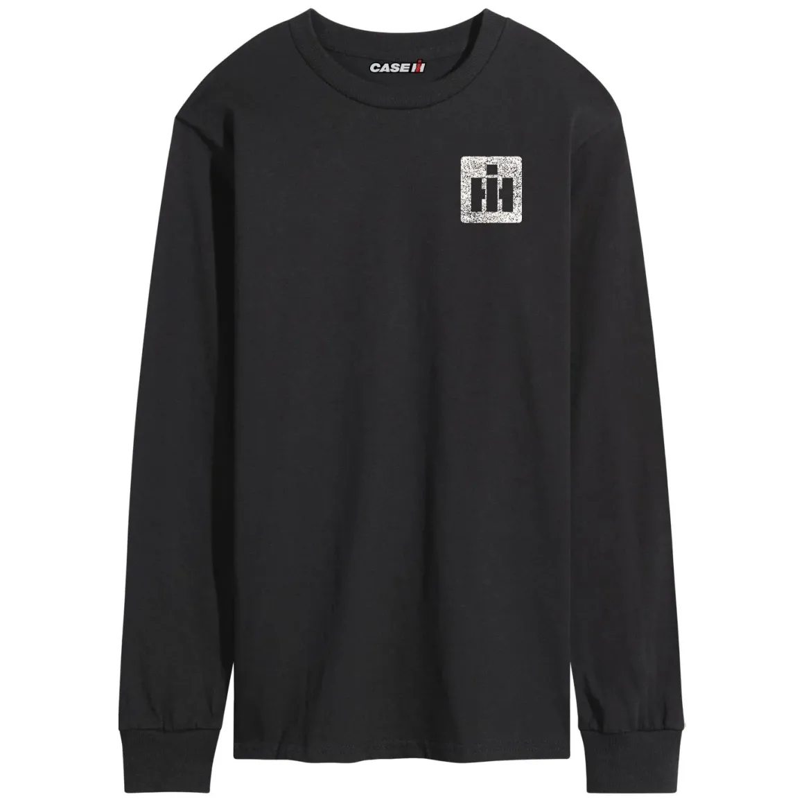 Adult IH Faith Family Farming Flag Black Long Sleeve Shirt
