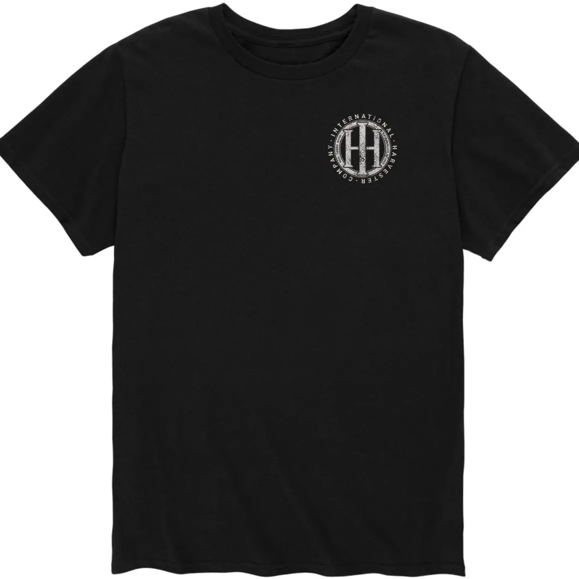 Adult IH Wheat Seal Black Short Sleeve T-Shirt with Left Chest Print