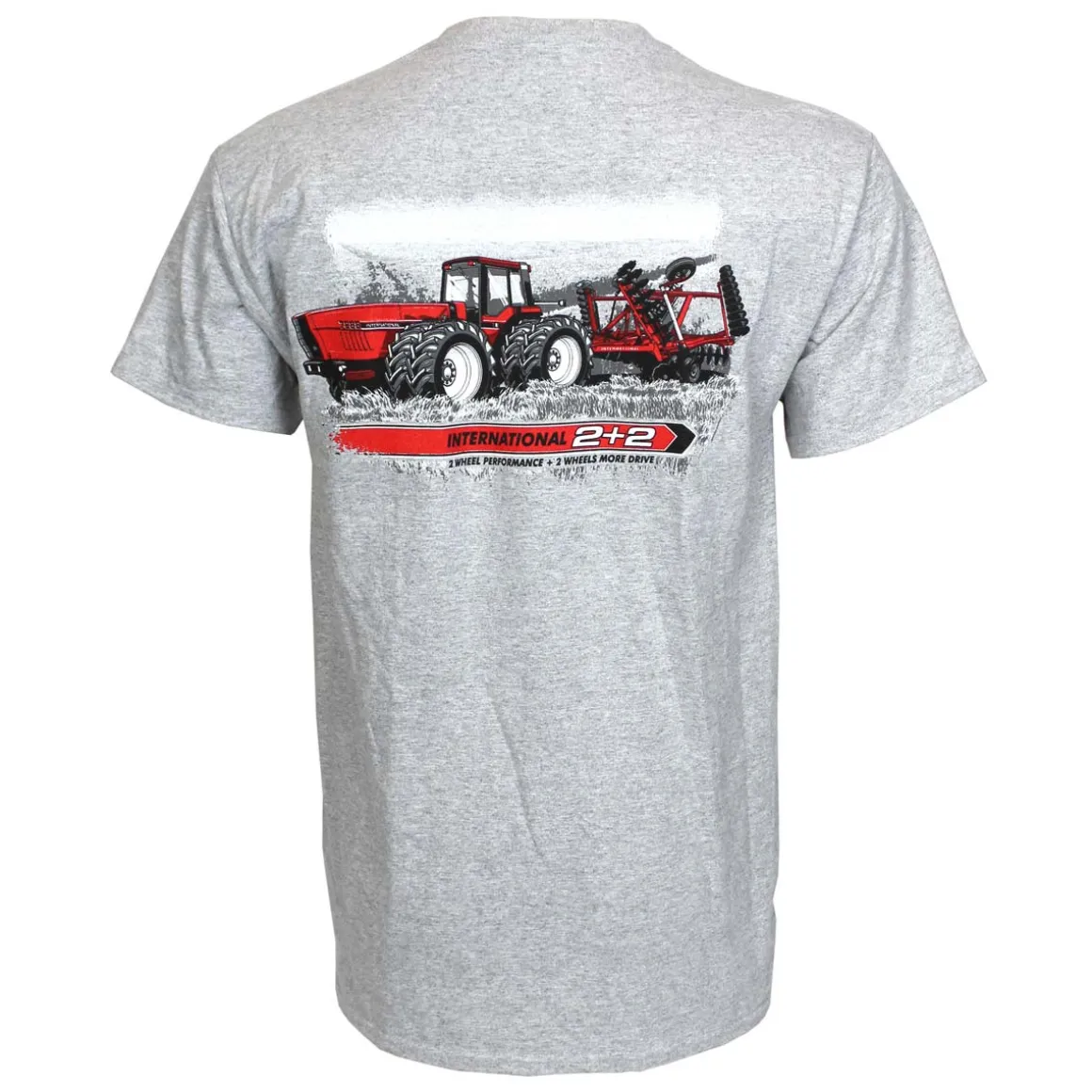 Adult International 7288 2+2 with IH Disk Harrow Gray Short Sleeve T-Shirt