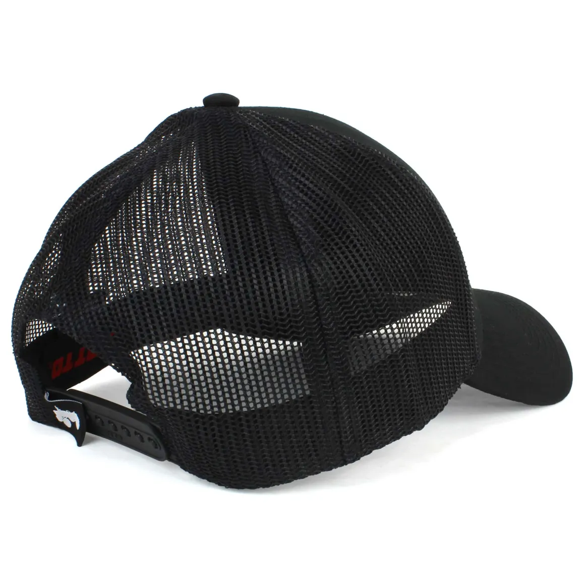 Allis Chalmers Liquid Metal Logo Black Mesh Back Hat